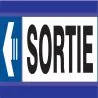 Panneau SORTIE FLECHE A GAUCHE D-SIGN Taliaplast 630628