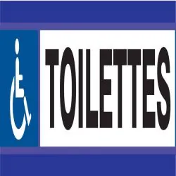 Panneau TOILETTES HANDICAPES D-SIGN 18 Taliaplast 630634