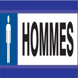 Panneau TOILETTES HOMMES D-SIGN 180X45 Taliaplast 630635
