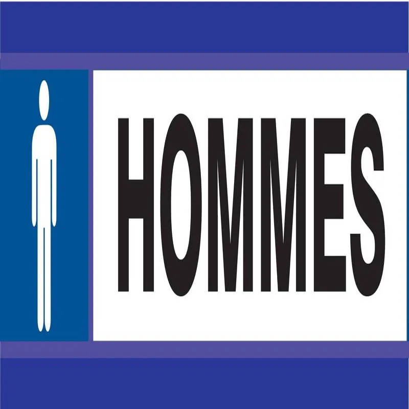 Panneau TOILETTES HOMMES D-SIGN 180X45 Taliaplast 630635