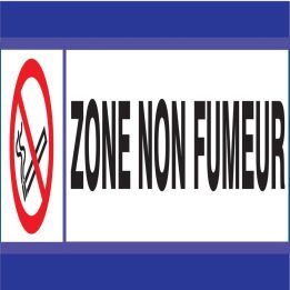Panneau ZONE NON FUMEURS D-SIGN 180X45 Taliaplast 630639