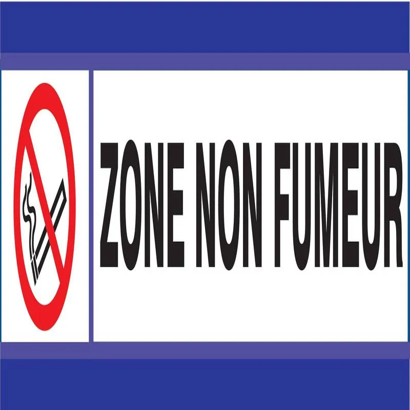 Panneau ZONE NON FUMEURS D-SIGN 180X45 Taliaplast 630639