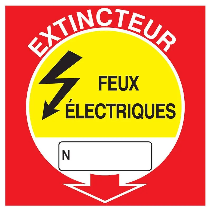 Panneau EXTINCTEUR FEUX ELECTRIQUES NO Taliaplast 628121