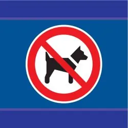 Panneau INTERDIT AUX CHIENS D-SIGN 100 Taliaplast 637205