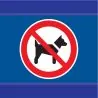 Panneau INTERDIT AUX CHIENS D-SIGN 100 Taliaplast 637205