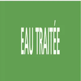 Panneau EAU TRAITEE 222X37 MARQUAGE TU Taliaplast 731198