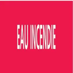 Panneau EAU INCENDIE 222X37 MARQUAGE T Taliaplast 731402