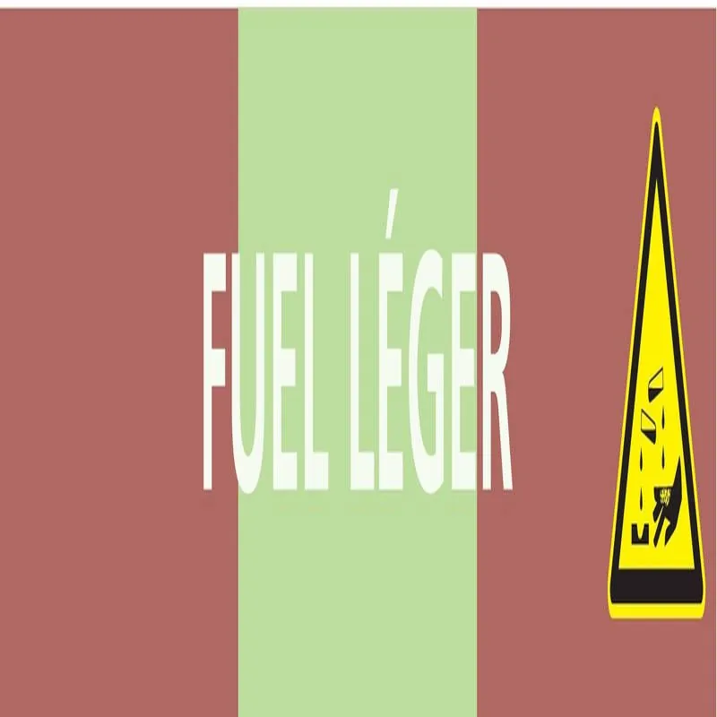 Panneau FUEL LEGER 222X37 MARQUAGE TUY Taliaplast 731619