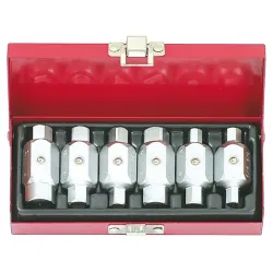 Coffret de 6 embouts pour bouchons de vidange . entrainement 6 pans 21 mm KSTOOLS 150.9390 | 150.9390