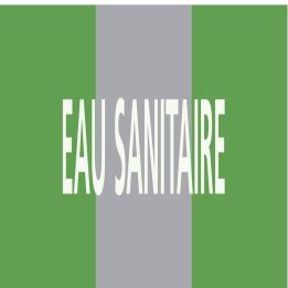 Panneau EAU SANITAIRE 156x26mm (20 ADH Taliaplast 732193