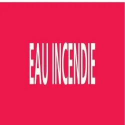Panneau EAU INCENDIE 156X26 MARQUAGE T Taliaplast 732402