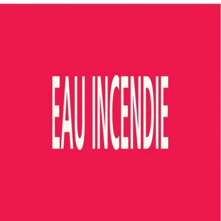 Panneau EAU INCENDIE 156X26 MARQUAGE T Taliaplast 732402