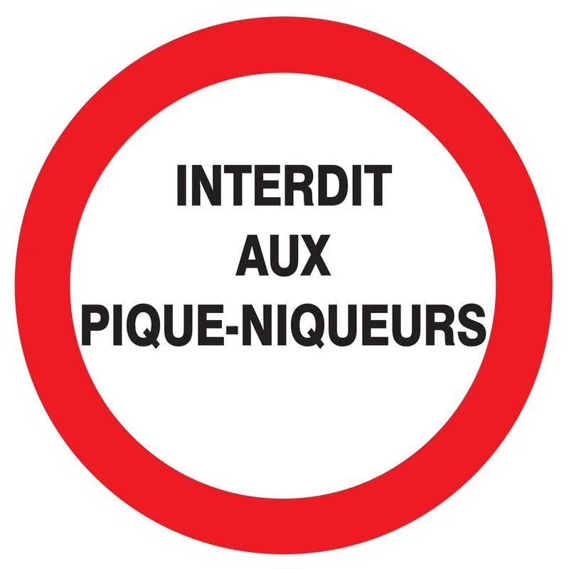 Panneau INTERDIT AUX PIQUE- NIQUEURS N Taliaplast 724230