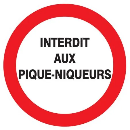 Panneau INTERDIT AUX PIQUE- NIQUEURS N Taliaplast 724230
