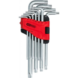 Jeu de 10 clés mâles TORX percé longues . TB8 à TB50 KSTOOLS 151.4820