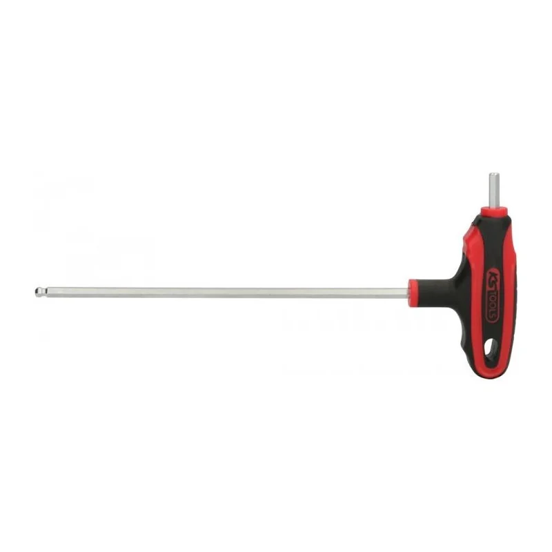 Clé mâle 6 pans à tête sphérique à poignée en T . 4 mm KSTOOLS 151.8133 | 151.8133