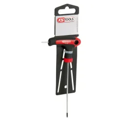 Clé mâle 6 pans à tête sphérique à poignée en T sur support . 7 mm KSTOOLS 151.8136-E | 151.8136-E