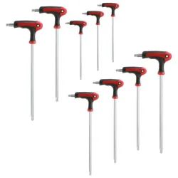 Jeu de 9 clés mâles TORX tête sphérique à poignée en T KSTOOLS 151.8185 | 151.8185