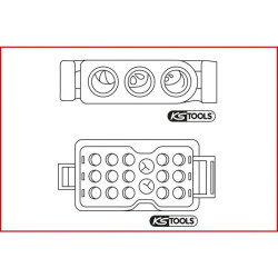 Extracteur universel de cosses pour connecteurs plats et ronds - 1 .5 / 3 .5 mm KSTOOLS 154.0013 | KSTOOLS