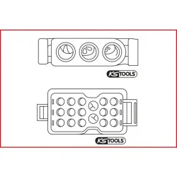 Extracteur universel de cosses pour connecteurs plats et ronds - 1 .5 / 3 .5 mm KSTOOLS 154.0013 | 154.0013