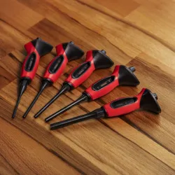 Jeu de chasses goupilles brunis avec poignée . 5 pcs KSTOOLS 156.0221 | 156.0221