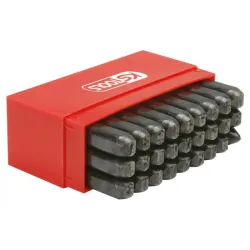 Jeu de 26 lettres à frapper et pointeau KSTOOLS 156.0468 | 156.0468