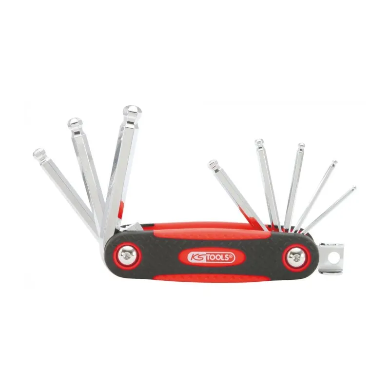 Jeu de 8 clés mâles 6 pans à tête sphérique sur monture KSTOOLS 158.3520 | 158.3520 Jeu de 8 clés mâles 6 pans à tête sphérique sur monture KSTOOLS 158.3520 | 158.3520