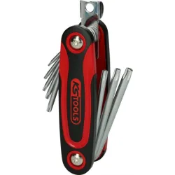 Jeu de 8 clés mâles TORX® percé sur monture KSTOOLS 158.3530 | 158.3530