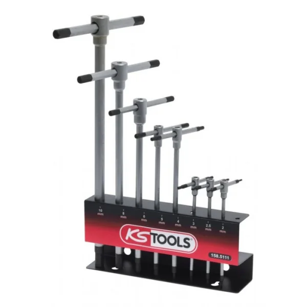 Présentoir de clés 6 pans à poignée en T . 8 pièces KSTOOLS 158.5111 | 158.5111 Présentoir de clés 6 pans à poignée en T . 8 pièces KSTOOLS 158.5111 | 158.5111