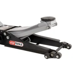 Cric hydraulique extra-bas acier ULTIMATE 2T avec double-roues avant KSTOOLS 161.0372 | 161.0372