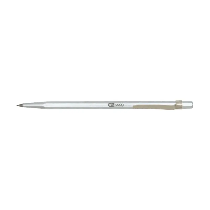 Pointe à tracer à corps 6 pans 5 mm avec clip d'accroche . L.145 mm KSTOOLS 300.0301 | 300.0301 Pointe à tracer à corps 6 pans 5 mm avec clip d'accroche . L.145 mm KSTOOLS 300.0301 | 300.0301