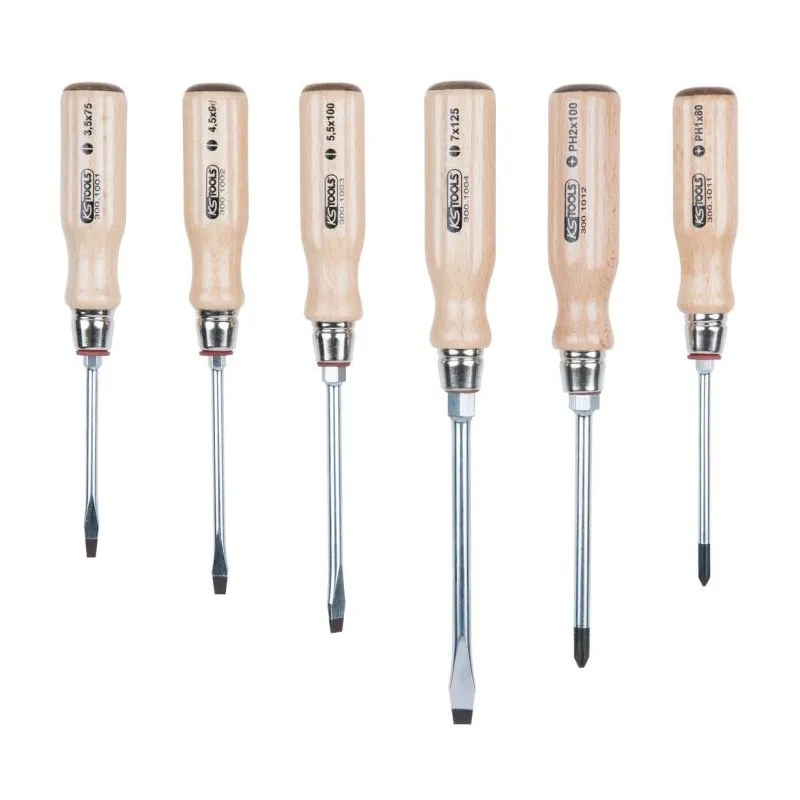 Jeu de 6 tournevis ERGOTORQUE® BOIS KSTOOLS 300.1100 | 300.1100 Jeu de 6 tournevis ERGOTORQUE® BOIS KSTOOLS 300.1100 | 300.1100