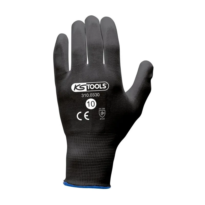 Gants microfibres noirs . T.10 . 12 paires KSTOOLS 310.0330 | 310.0330