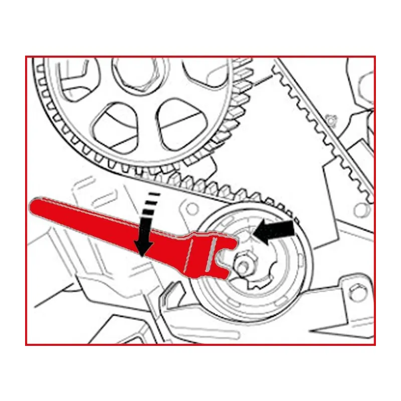 Clé à ergots pour galet tendeur - L. 140 mm - VAG KSTOOLS 400.9008 | 400.9008 Clé à ergots pour galet tendeur - L. 140 mm - VAG KSTOOLS 400.9008 | 400.9008
