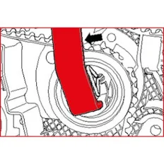 Clé à ergots pour galet tendeur - 2 .0 FSI/TFSI - Audi . Volkswagen . Seat . Skoda KSTOOLS 400.9011 | 400.9011