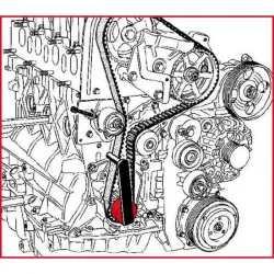 Douille complémentaire pour outil de tension courroie de distribution - Renault KSTOOLS 400.9024 | 400.9024