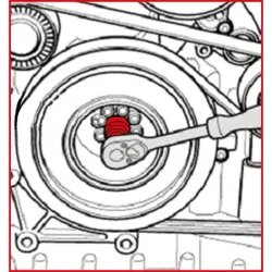 Boulon adaptateur de poulie du vilebrequin KSTOOLS 400.9043 | 400.9043