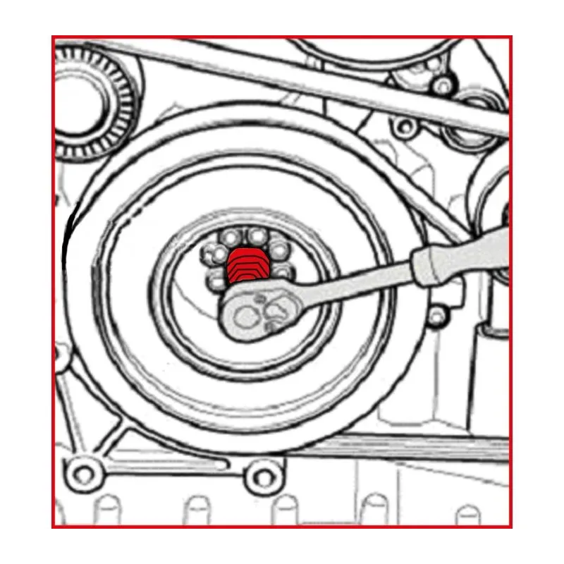 Boulon adaptateur de poulie du vilebrequin KSTOOLS 400.9043 | 400.9043 Boulon adaptateur de poulie du vilebrequin KSTOOLS 400.9043 | 400.9043
