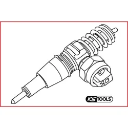 Jeu de 5 douilles pour pompes à injection avec gabarit de réglage KSTOOLS 400.9080 | 400.9080
