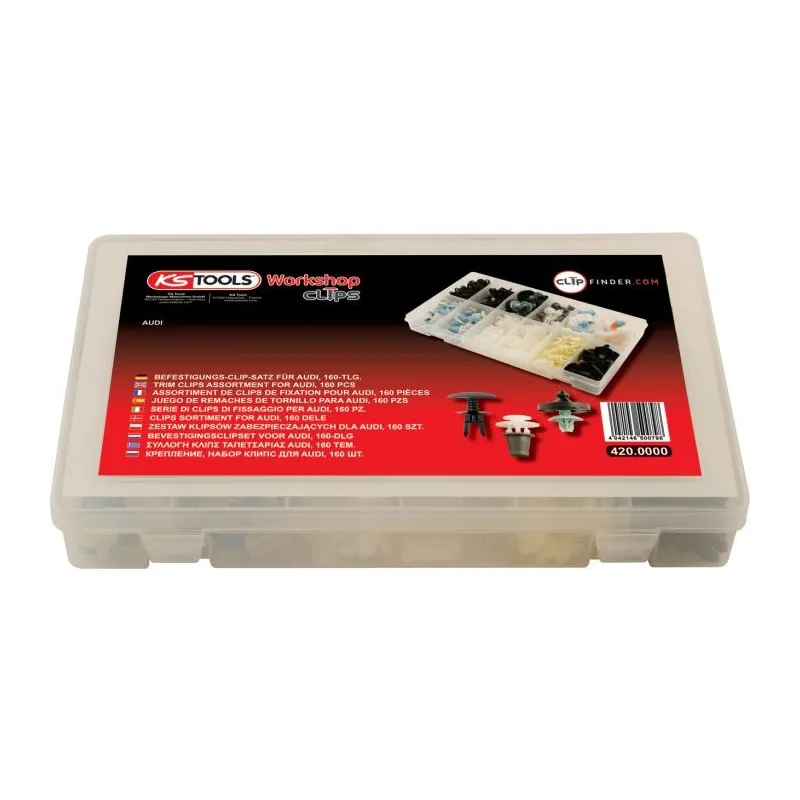 Assortiment d'agrafes pour Audi . 160 pcs KSTOOLS 420.0000 | 420.0000 Assortiment d'agrafes pour Audi . 160 pcs KSTOOLS 420.0000 | 420.0000