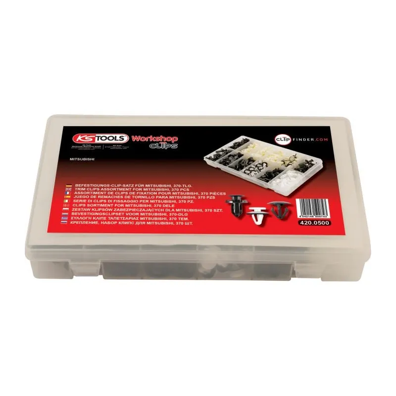 Assortiment d'agrafes pour Mitsubishi . 370 pcs KSTOOLS 420.0500 | 420.0500 Assortiment d'agrafes pour Mitsubishi . 370 pcs KSTOOLS 420.0500 | 420.0500