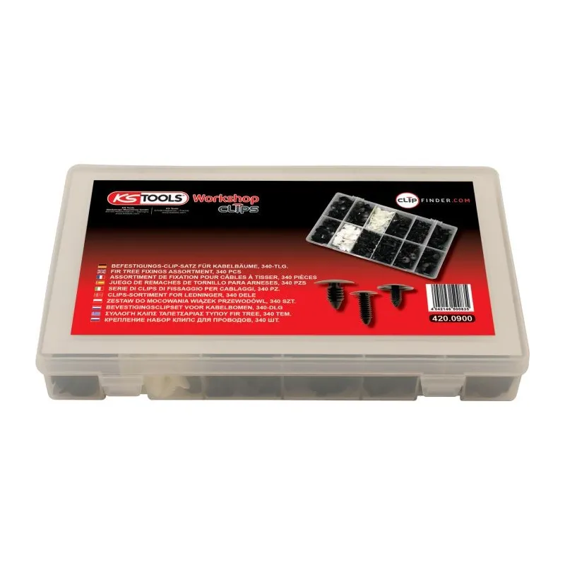 Assortiment d'agreafes de fixaton pour faisceaux de câbles . 340 pcs KSTOOLS 420.0900 | 420.0900 Assortiment d'agreafes de fixaton pour faisceaux de câbles . 340 pcs KSTOOLS 420.0900 | 420.0900