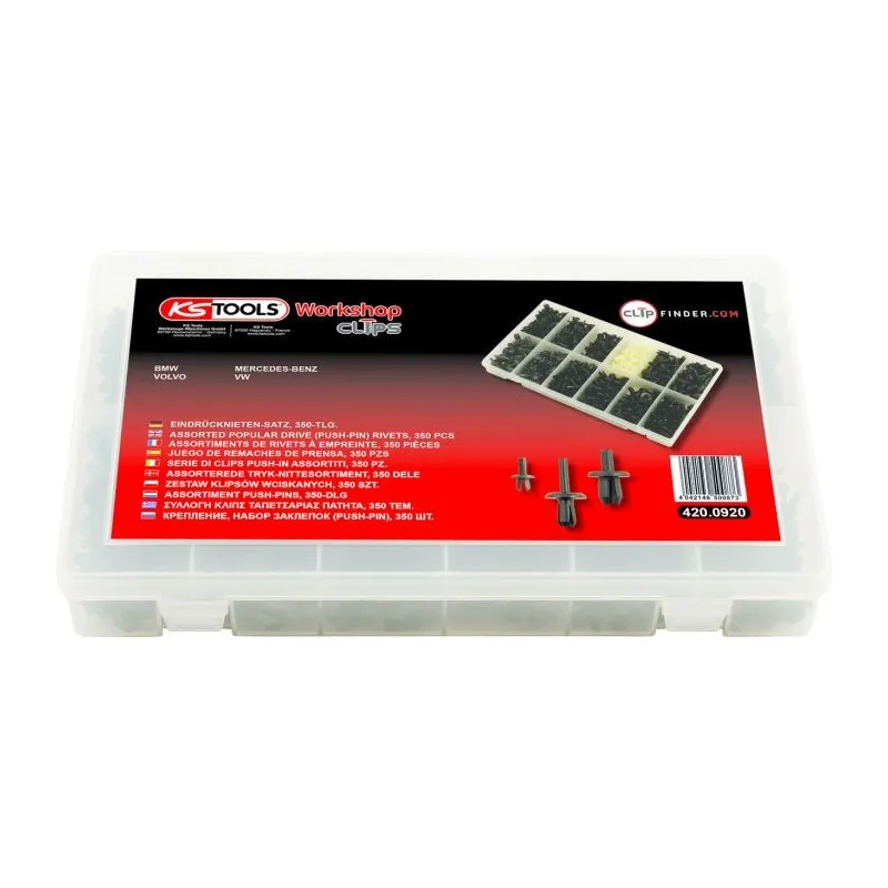 Assortiment d'agrafes de fixation . 380 pcs KSTOOLS 420.0920 | 420.0920 Assortiment d'agrafes de fixation . 380 pcs KSTOOLS 420.0920 | 420.0920