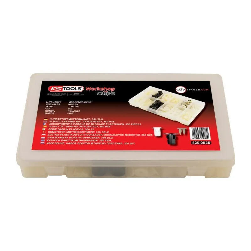 Assortiment d'écrous de blocage plastiques . 350 pcs KSTOOLS 420.0925 | 420.0925 Assortiment d'écrous de blocage plastiques . 350 pcs KSTOOLS 420.0925 | 420.0925