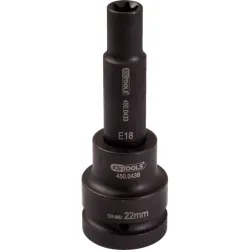 Douille à chocs pour culasse TORX® 3/4'' . L.140 mm - E18 KSTOOLS 450.0451 | 450.0451