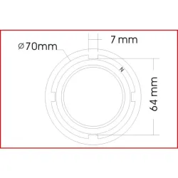 Douille 3/4" à 4 ergots Ø 64/70 mm pour Scania KSTOOLS 460.0465 | 460.0465