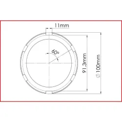 Douille à 6 ergots Ø 82 mm avec tube de centrage pour Mercedes KSTOOLS 460.3790 | 460.3790