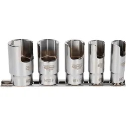 Jeu de douilles pour raccords de tuyaux coudés 3/8" . 5 pcs KSTOOLS 460.5085 | 460.5085