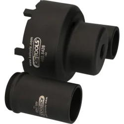 Jeu de douille à 6 ergots Ø 113 mm avec 2 tubes de centrage pour Mercedes . 3 pcs KSTOOLS 460.5425 | 460.5425
