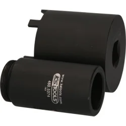 Jeu de douille à 6 ergots Ø 63 mm avec tube de centrage pour Mercedes . 2 pcs KSTOOLS 460.5625 | 460.5625